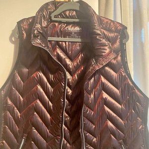 3XL Calvin Klein Performance Down Puffer Vest Burgundy/Wine
